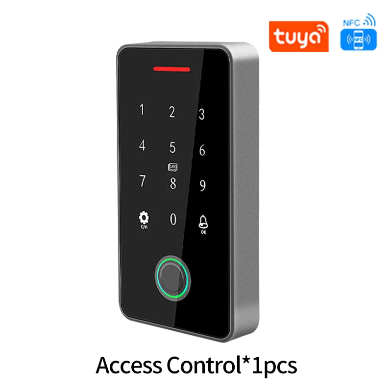 IP67 Waterproof Outdoor Access Control Keypad Sets with power supply control door Kits Fingerprint Bluetooth NFC Opener System