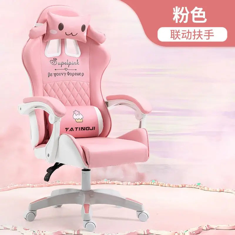 Home Reclining Office Chair Student Dormitory Game Comfortable Long Sitting Lifting Gaming Chair