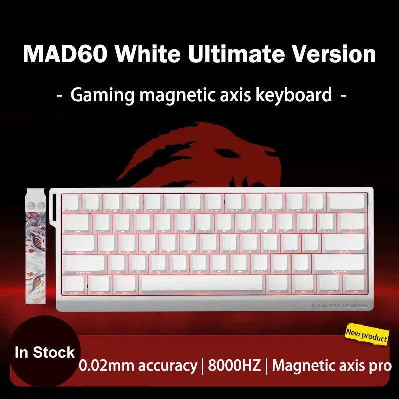 FGG Original MADLIONS Mad 60/68 HE E-sport Magnetic Switch Keyboard 0.02 RT 8K HZ Wired RGB Hot Swap 0.125ms Latency Customized