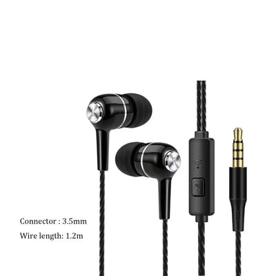 1PC Stereo In-Ear Earphone Earpiece With Microphone 3.5mm Earbuds Portable Universal HiFi Headphone for Apple/Android/Huawei