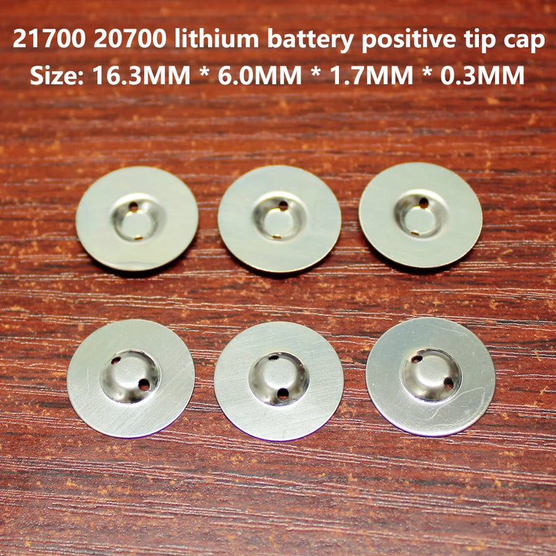 100pcs/lot 21700 Lithium battery can spot welding positive flat head cap 21700 lithium battery negative film battery accessories