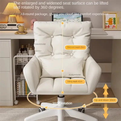 Luxury Backrest Office Chairs Lift Swivel Computer Chair Home Gaming Chair European Office Furniture Girls Bedroom Makeup Chair