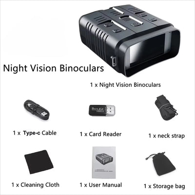 Night Vision Binoculars Device 5x Digital 800m Full Dark 3W 850nm Infrared Telescope Goggles For Camping Hunting Video Record