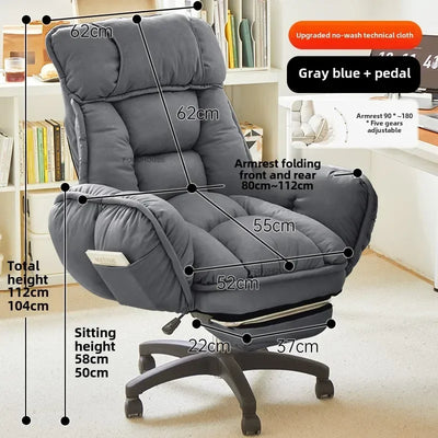 Luxury Ergonomic Office Chairs Dormitory Gaming Chair European Home Furniture Backrest Computer Armchair Bedroom Lazy Sofa Chair