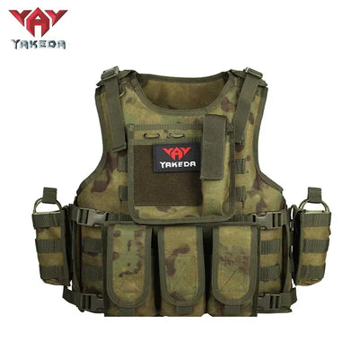 YAKEDA Tactical Tactical Vest 600D Camouflage Body Armor Outdoor Hunting Swat Bulletproof Combat Molle Vest