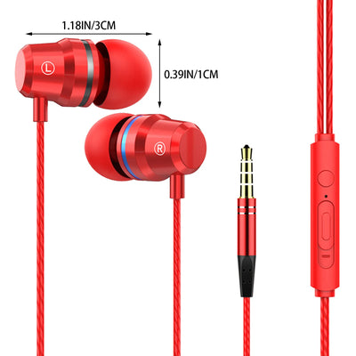 3.5mm Wired Earphone In Ear Headset Hifi Heavy Bass Earbuds Monitor Sports Headset Stereo Music Gaming Headphone With Microphone