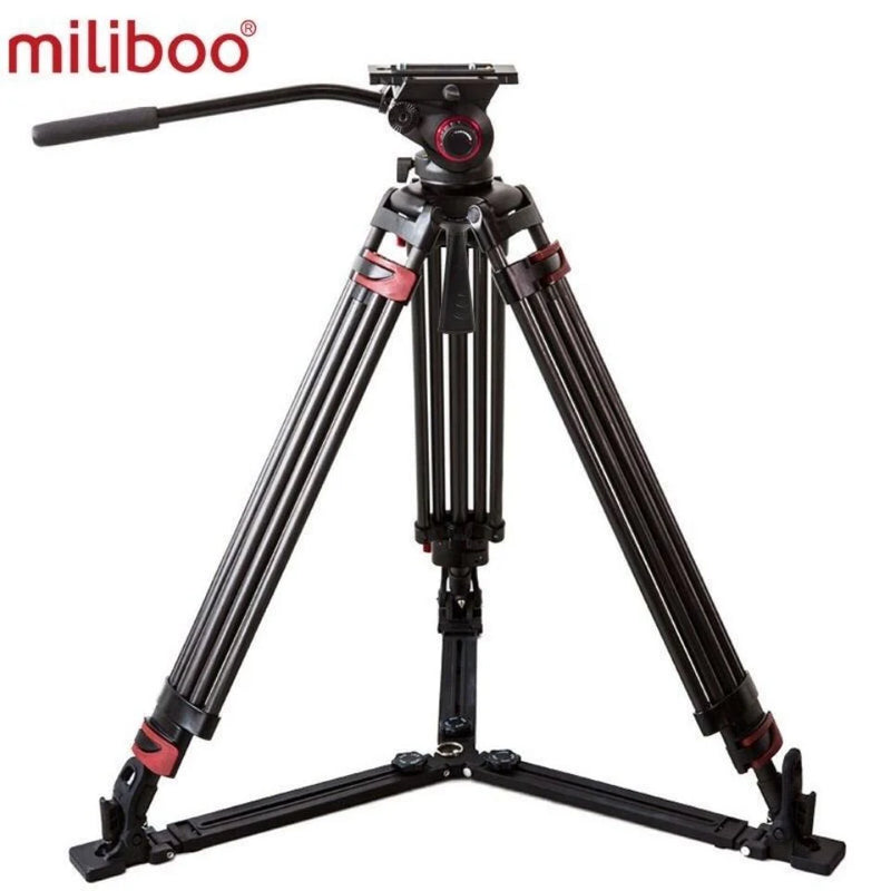 Miliboo MTT609A Professional Photography 3 Sections Tripod Stand Aluminum Alloy for Canon Nikon Sony DSLR Cameras Camcorders