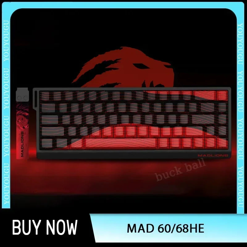 Madcatz Mad60 Mad68 HE 8k Mechanical Keyboard Magnetic Switch Madlions Wired 60% 68% Gaming Keyboards Rapid Trigger Rgb Custom