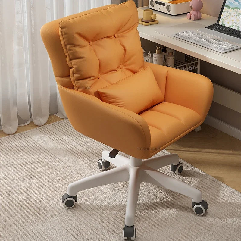 Luxury Backrest Office Chairs Lift Swivel Computer Chair Home Gaming Chair European Office Furniture Girls Bedroom Makeup Chair