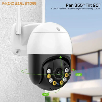 8MP 4K PTZ Camera IP Outdoor WiFi Camera HD 5MP H.265 Wireless Surveillance Security CCTV 1080P AI Tracking P2P Onvif iCsee