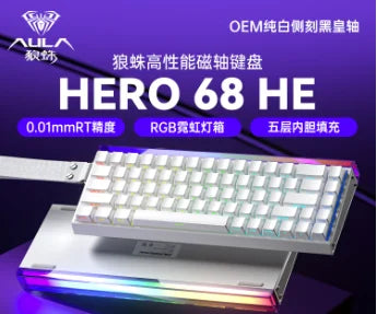 New Aula Hero 68he Magnetic Switch Gaming Keyboard E-Sports Game Mechanical Rgb Wired Keyboard Alternative Madlions Nano 68