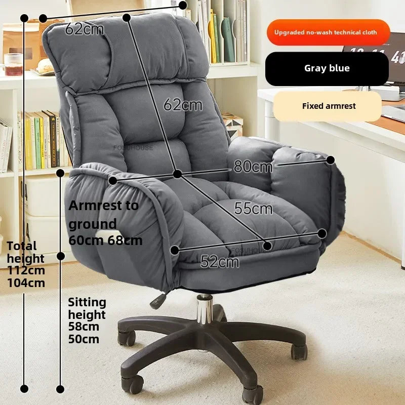 Luxury Ergonomic Office Chairs Dormitory Gaming Chair European Home Furniture Backrest Computer Armchair Bedroom Lazy Sofa Chair