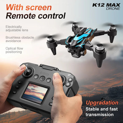 K12 MAX Mini Drone 8K Professional FPV Dron with 4k Camera Obstacle Avoidance Quadcopter Aerial Photography Helicopter Aircraft