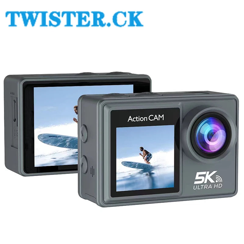 New 5K 30FPS 48MP WiFi Action Camera Ultra HD 2 Inch Touch Screen 30M Underwater Camera With 900mAh Polymer Lithium Battery