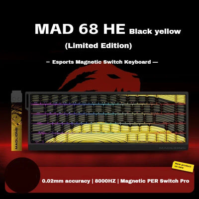 MADLIONS Mad60 Mad68 HE Mechanical Keyboard Wired 8k Polling Rate Magnetic Switch Customized Gaming Keyboard Pc Gamer Accessory