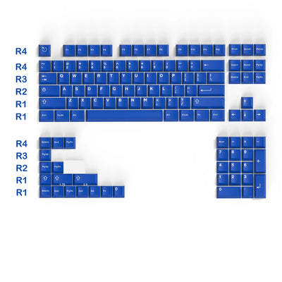 121 Keys Classic Blue Keyboard Keycaps Double Shot ABS Keycaps Cherry Profile for Gateron MX Switches Mechanical Gamer Keyboard