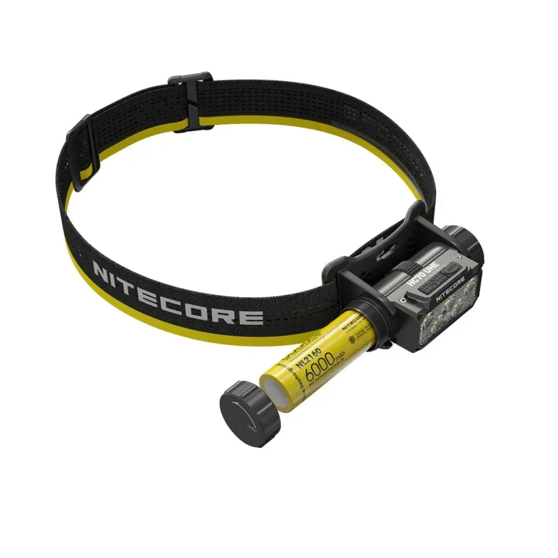 NITECORE HC70 UHE 1600Lumens 6 x NiteLab UHE LED USB-C Rechrgeable Headlamp White Light+Red Light With 6000mAh Battery