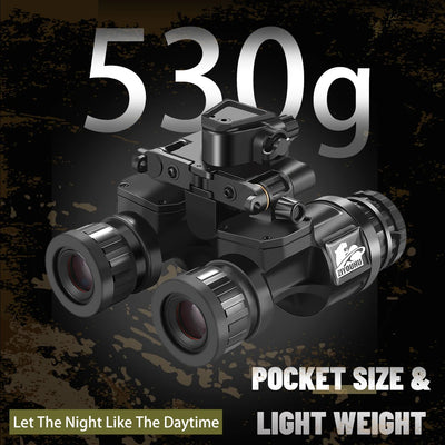 Gen2+ Low Light Head Mounted Binocular Night Vision Goggles IR White Phosphorescence Image Intensifier Tube for Darkness Patrol