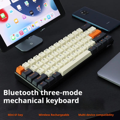 Rk Royal Kludge Rk61 2.4g Wireless Mechanical Keyboard Bluetooth Triodo 61 Rgb Backlit Mini Player Keyboard Hot Swappable