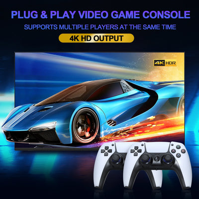 OWLLON U10 Video Game Console 64G 10000+ Games Retro Handheld 4K TV Game Console Wireless Controller Game Stick For PS1/GB