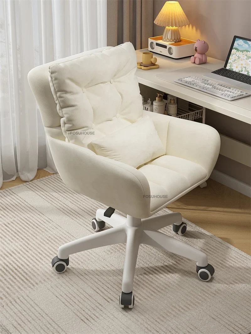 Luxury Backrest Office Chairs Lift Swivel Computer Chair Home Gaming Chair European Office Furniture Girls Bedroom Makeup Chair