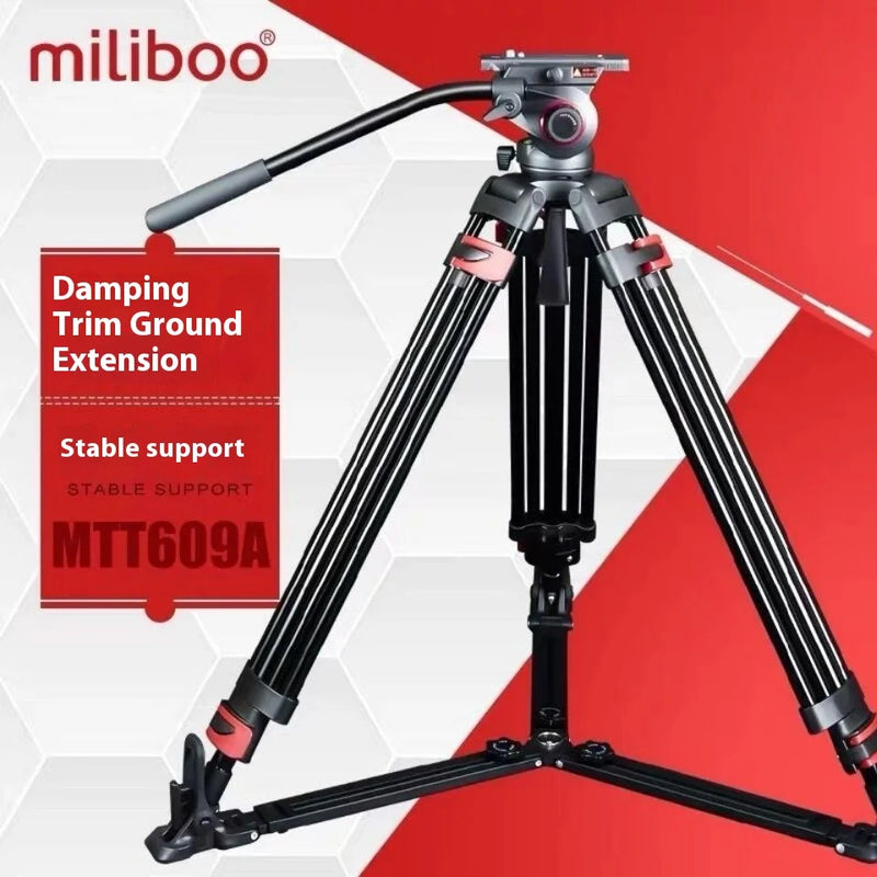 Miliboo MTT609A Professional Photography 3 Sections Tripod Stand Aluminum Alloy for Canon Nikon Sony DSLR Cameras Camcorders