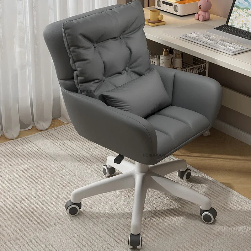 Luxury Backrest Office Chairs Lift Swivel Computer Chair Home Gaming Chair European Office Furniture Girls Bedroom Makeup Chair