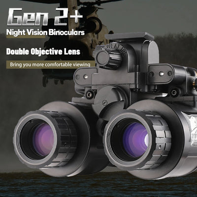 Gen2+ Low Light Head Mounted Binocular Night Vision Goggles IR White Phosphorescence Image Intensifier Tube for Darkness Patrol