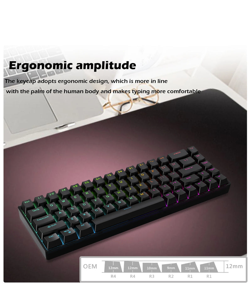 New Raven68 Hot Swappable Wired Magnetic Axis Mechanical Keyboard 8K Return Rate Custom Key Range Electronic Sports Gaming