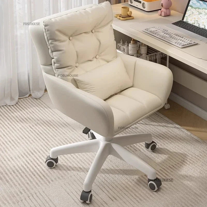 Luxury Backrest Office Chairs Lift Swivel Computer Chair Home Gaming Chair European Office Furniture Girls Bedroom Makeup Chair