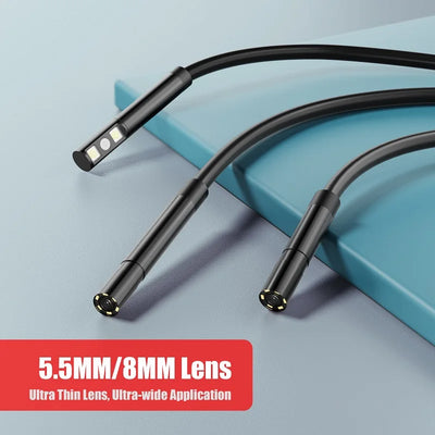 2.4'' IPS Screen Industrial Endoscope Camera HD1080P 30 Meter Cable Pipe Sewer Inspection Borescope IP68 Waterproof LEDs 2600mAh