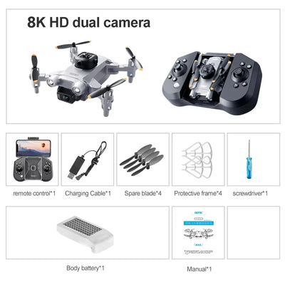 Xiaomi MIJIA V30 Mini Drone 8K HD Aerial Photography FPV RC Drones Profesional Five-sided Obstacle Avoidance Helicopter UAV Toy