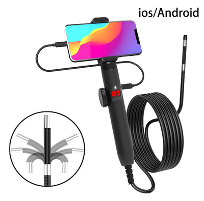 1080P car automatic maintenance hole endoscope 6MM 180 degree steering inspection camera with 8 LED portable tools IP67