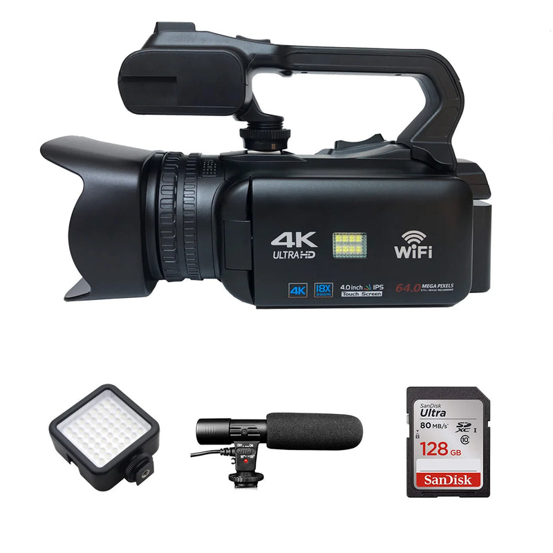 YYHC-Top Selling 108 traveling Video camera 4K Camcorder with 18x Optical Zoom