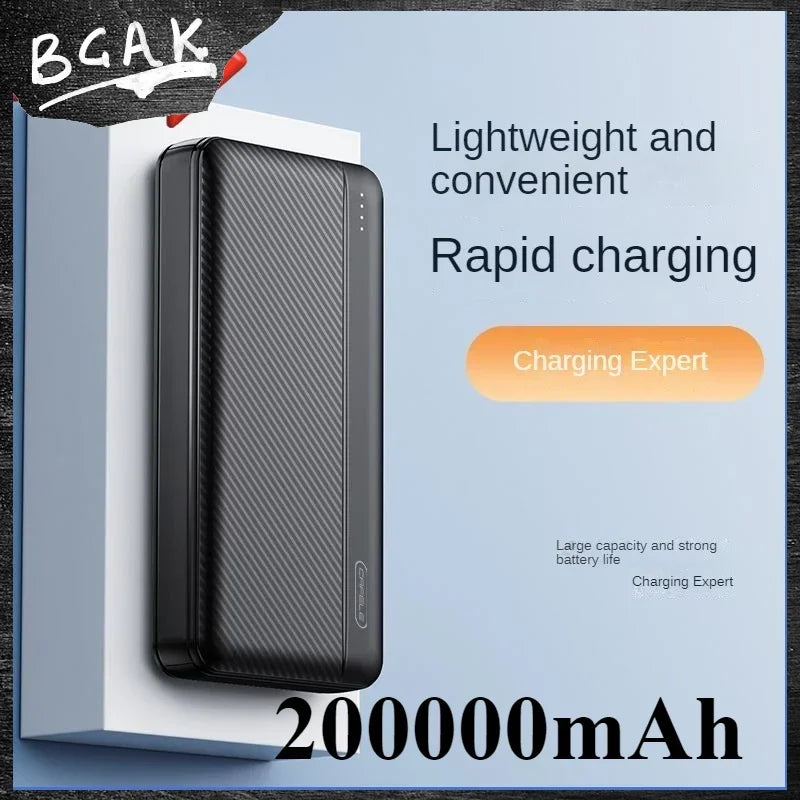 Universal Large Capacity Power Bank 200000mAh 20000mah Fast Charging Portable for Android Mobile Phone Universal BCAK