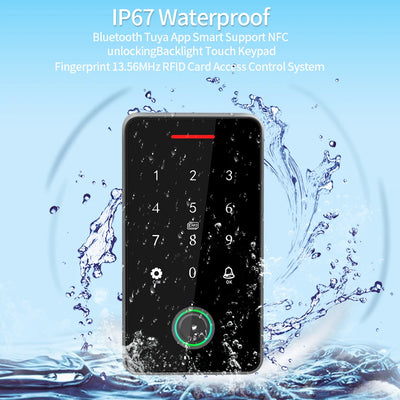 IP67 Waterproof Outdoor Access Control Keypad Sets with power supply control door Kits Fingerprint Bluetooth NFC Opener System