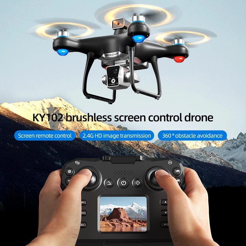 Xiaomi New KY102 Drone 8K HD Dual-Camera Aerial Photography Obstacle Avoidance Brushless Motor With Screen Remote Control Drone