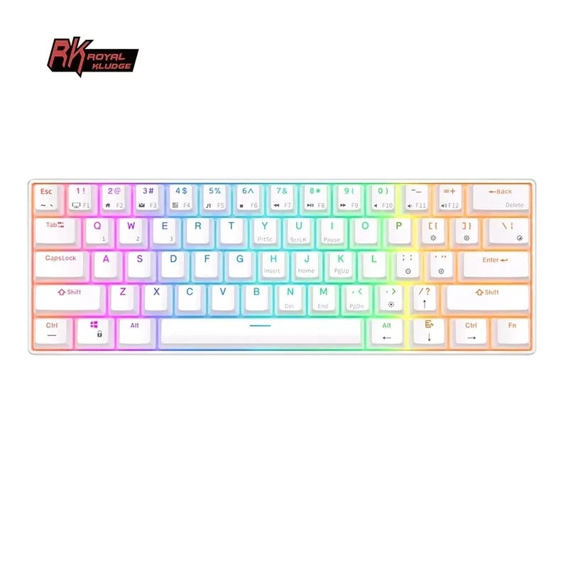 Rk Royal Kludge Rk61 2.4g Wireless Mechanical Keyboard Bluetooth Triodo 61 Rgb Backlit Mini Player Keyboard Hot Swappable