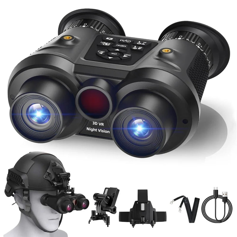 Night Vision Goggles 4K UHD Night Vision Binoculars 3D VR Infrared Vision Tactical Helmet Mounted Night Vision Binoculars