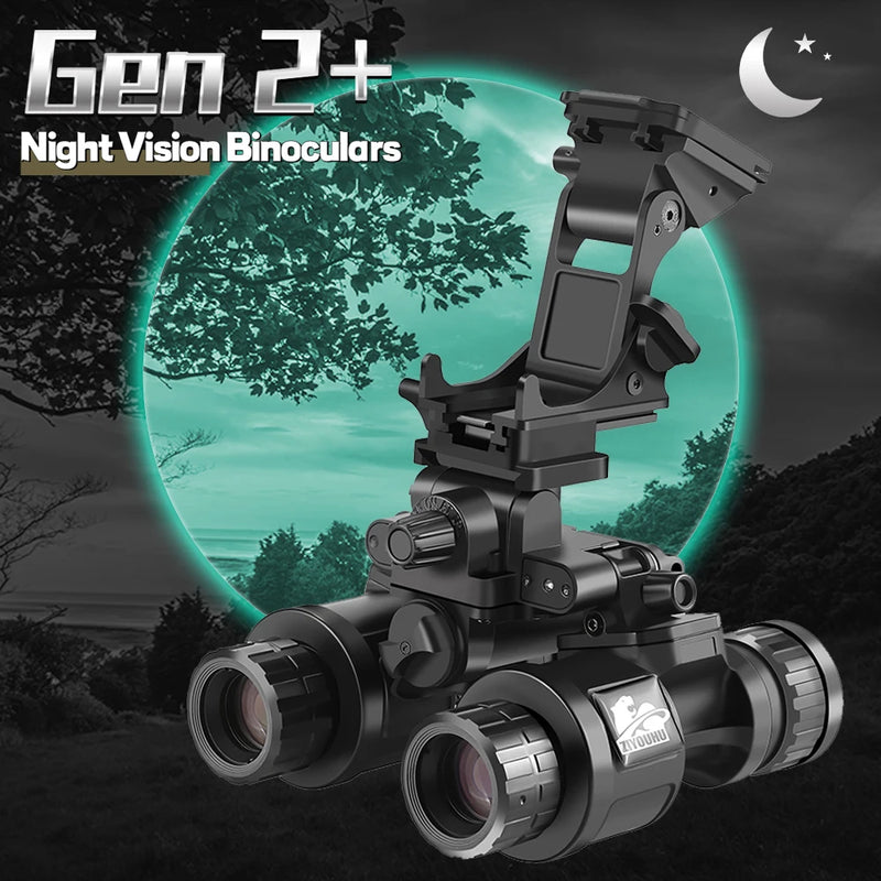 Gen2+ Low Light Head Mounted Binocular Night Vision Goggles IR White Phosphorescence Image Intensifier Tube for Darkness Patrol