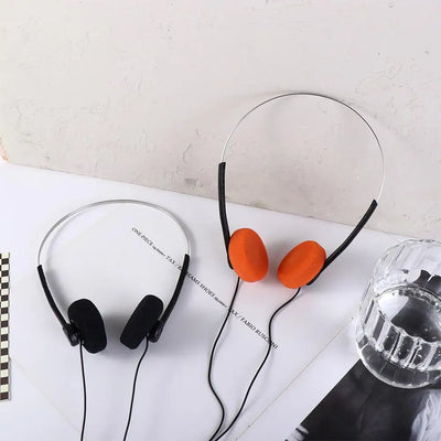 Personality Over Ear Headphone Wired 3.5mm Retro Feelings Headphone Vintage 80s 90s Walkman Headphone Photo Props