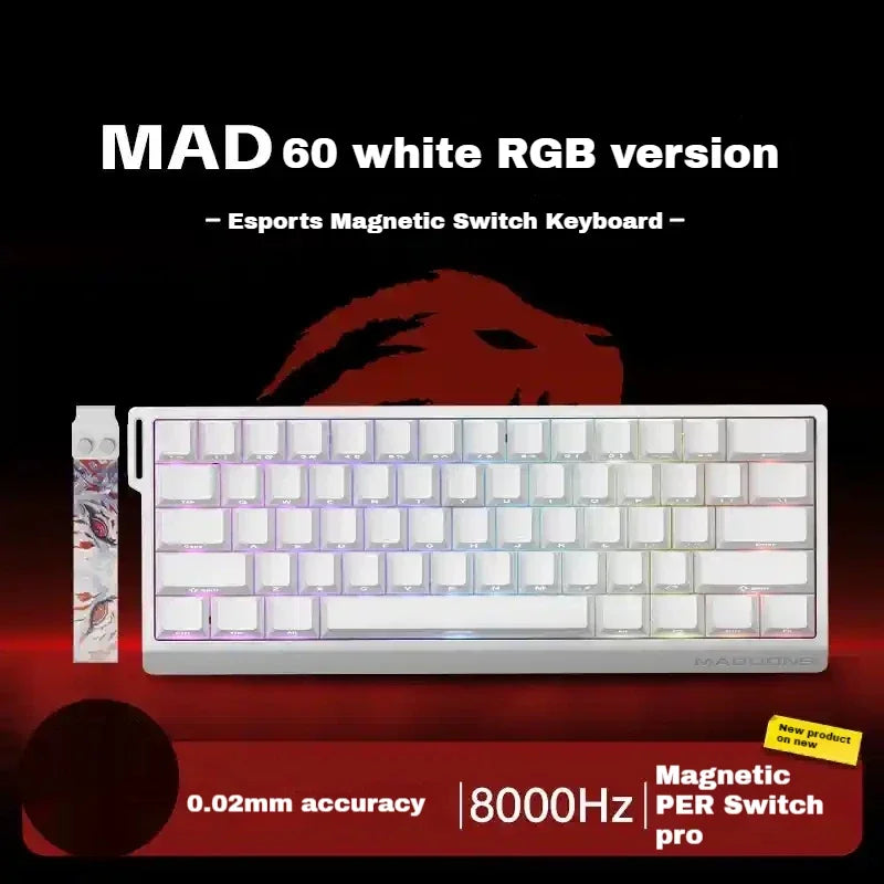 MADLIONS Mad60 Mad68 HE Mechanical Keyboard Wired 8k Polling Rate Magnetic Switch Customized Gaming Keyboard Pc Gamer Accessory