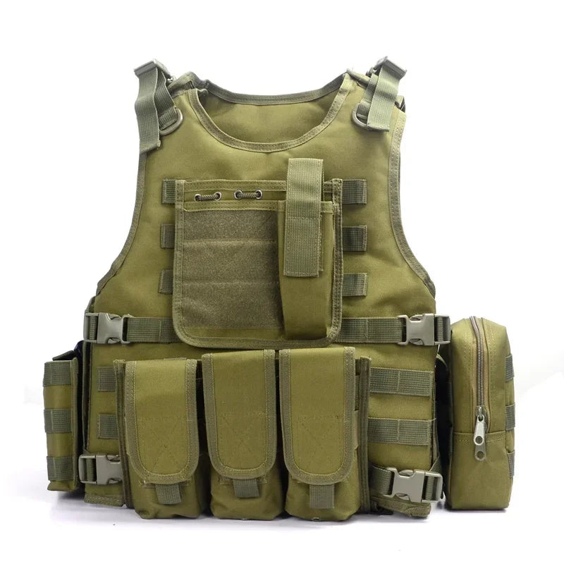 YAKEDA Tactical Tactical Vest 600D Camouflage Body Armor Outdoor Hunting Swat Bulletproof Combat Molle Vest