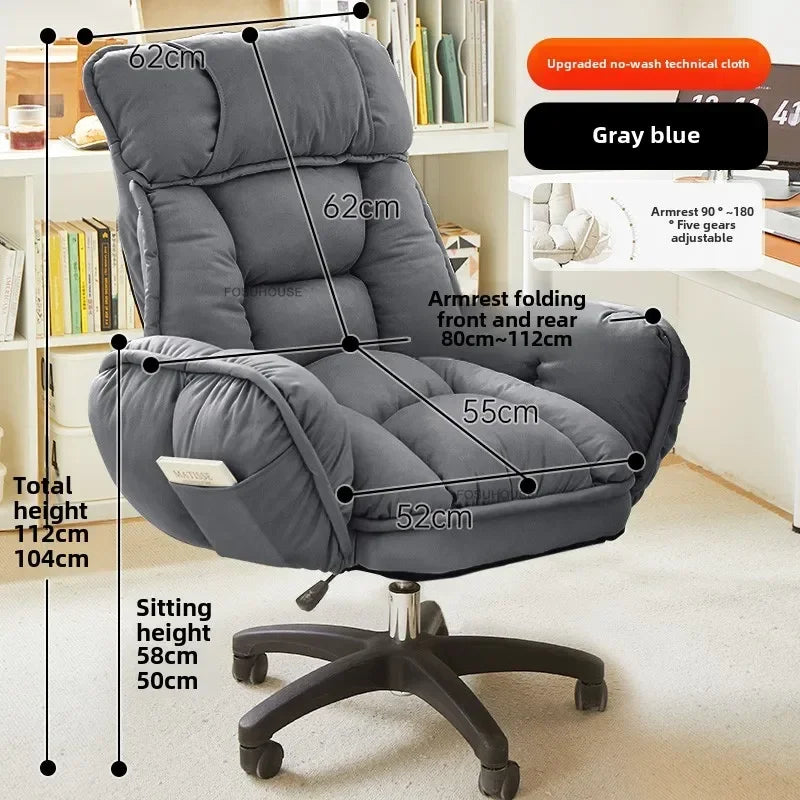 Luxury Ergonomic Office Chairs Dormitory Gaming Chair European Home Furniture Backrest Computer Armchair Bedroom Lazy Sofa Chair