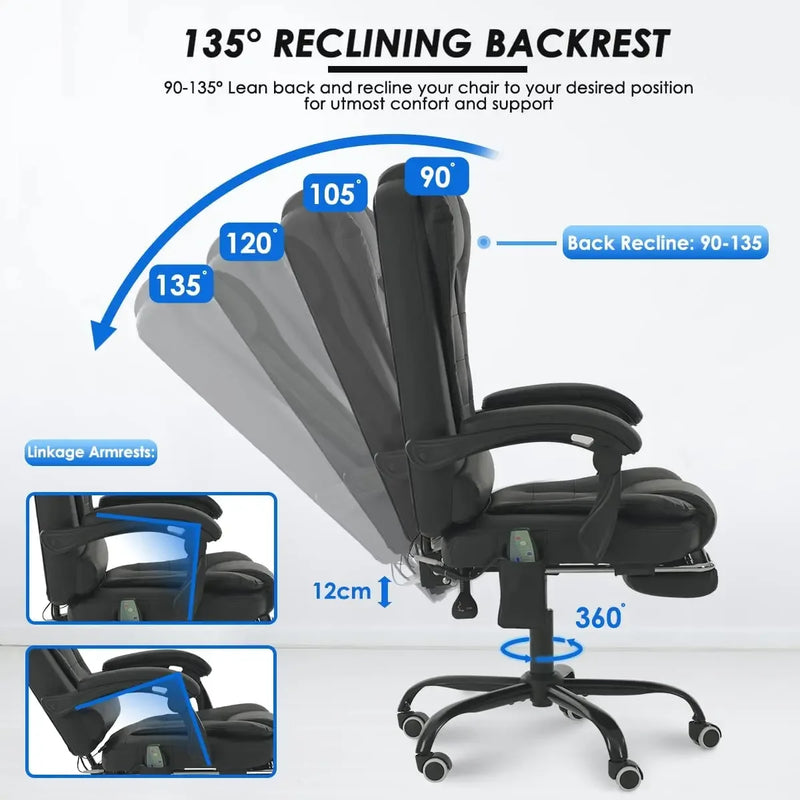 Office Furniture Chair Footrest Comfortable Game Height Adjustable Relaxing Home Gamer Pc Gamming Luxury Meeting Sillon Recliner