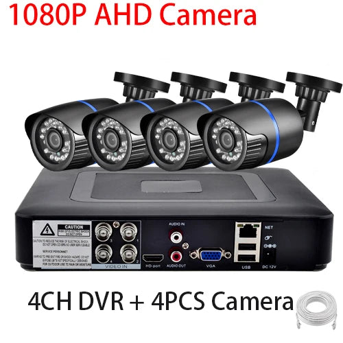 Gadinan 5MP 1080P Bullet Video Surveillance AHD DVR Recorder Waterproof Camera 24 infrared lights AHD CCTV Camera System Kit