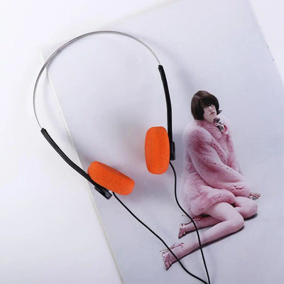 Personality Over Ear Headphone Wired 3.5mm Retro Feelings Headphone Vintage 80s 90s Walkman Headphone Photo Props