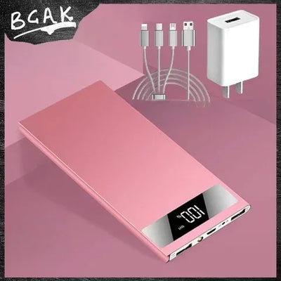 Universal Large capacity power bank rated 10000mAh Android ultra-thin mobile phone universal mobile power bank BCAK