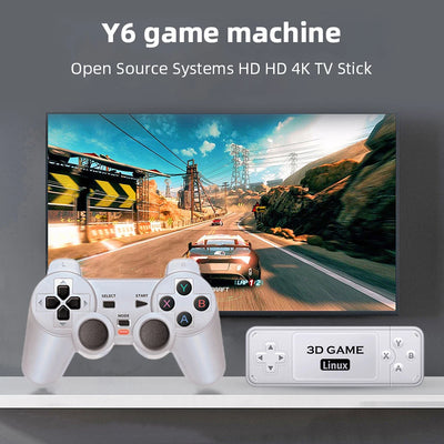 Y6 Retro Video Game Console with Dual 2.4G Wireless Controllers Wireless Retro Game Console Built in 10000+ Games for Television