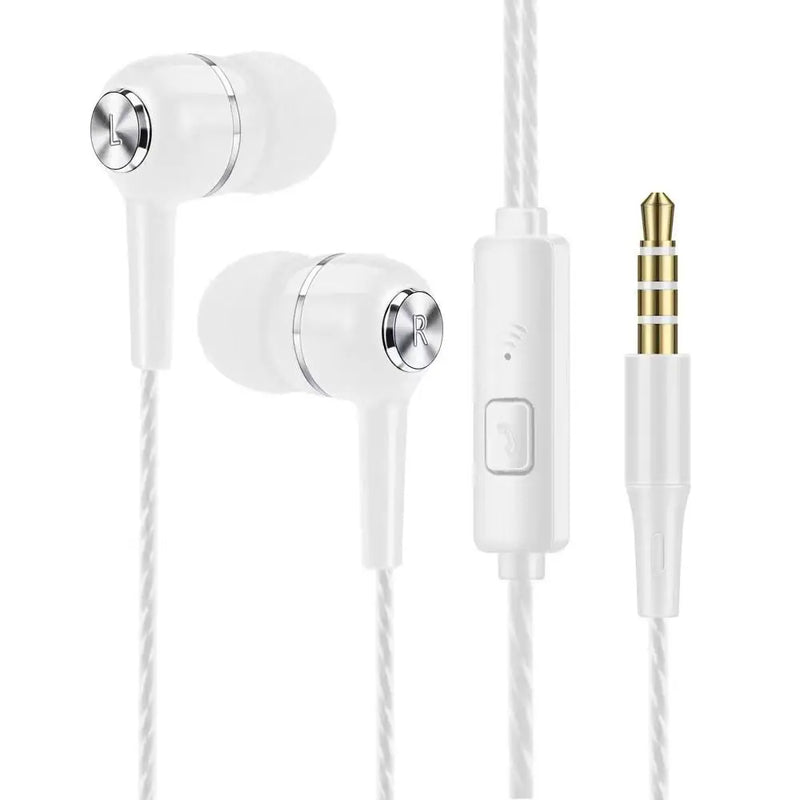 1PC Stereo In-Ear Earphone Earpiece With Microphone 3.5mm Earbuds Portable Universal HiFi Headphone for Apple/Android/Huawei